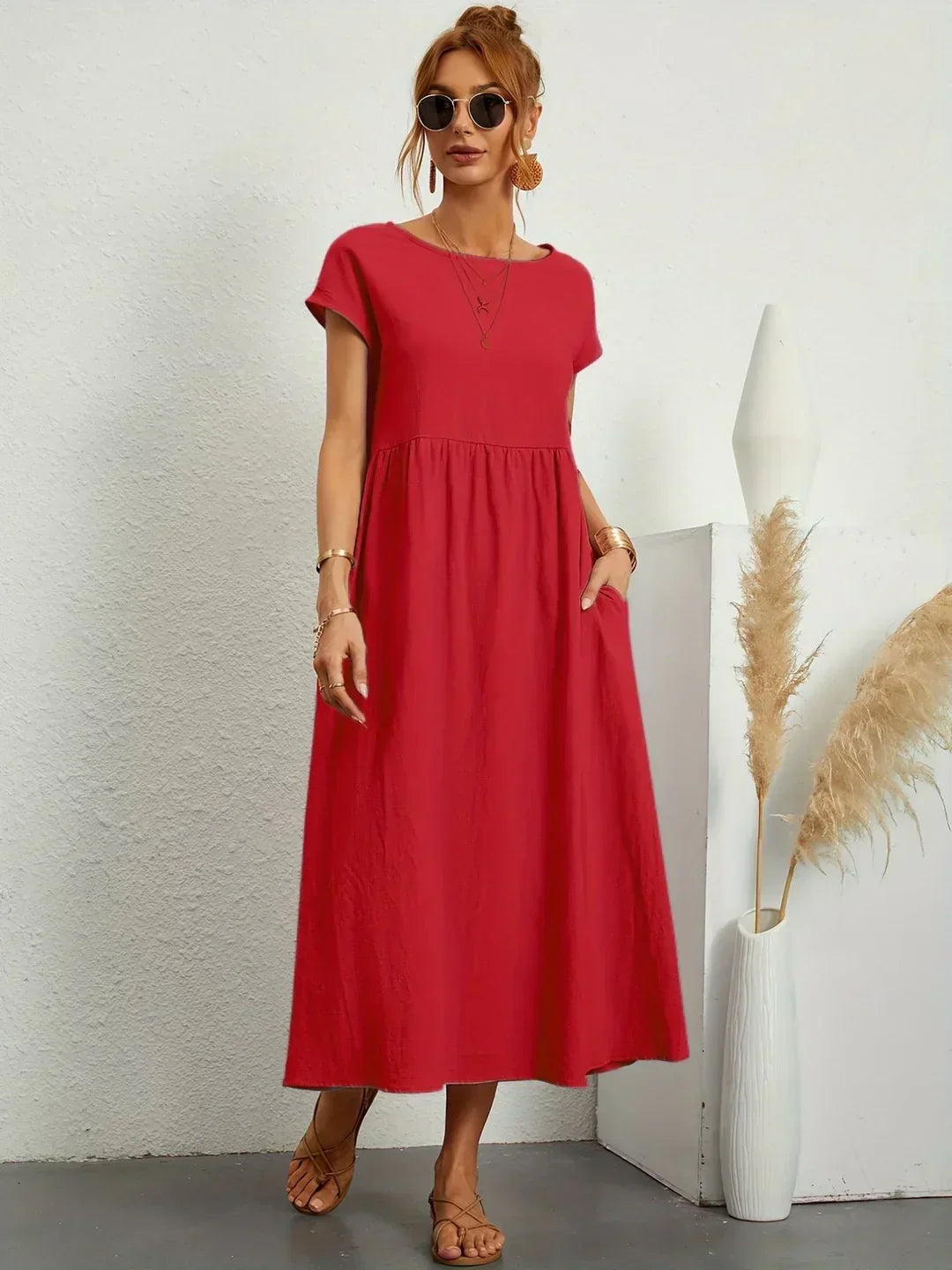 Maria | Elegante vestido con cuello redondo