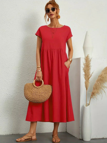 Maria | Elegante vestido con cuello redondo