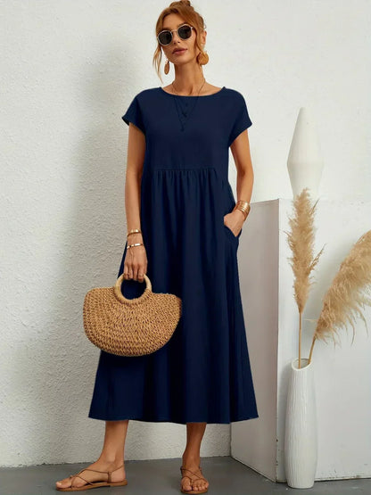 Maria | Elegante vestido con cuello redondo