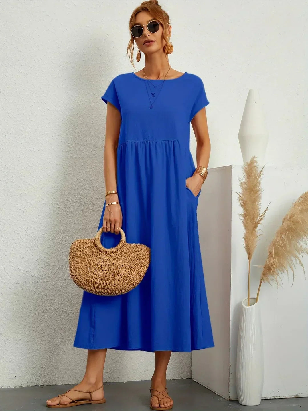 Maria | Elegante vestido con cuello redondo