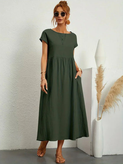 Maria | Elegante vestido con cuello redondo