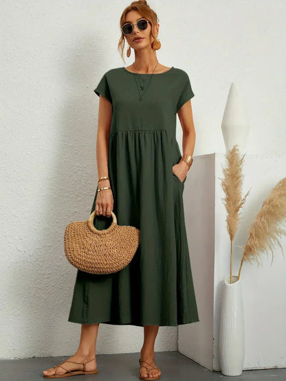 Maria | Elegante vestido con cuello redondo