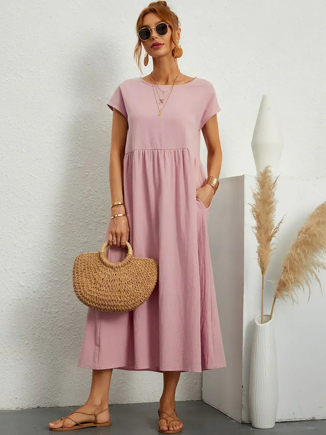 Maria | Elegante vestido con cuello redondo