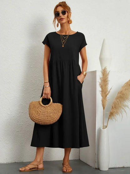 Maria | Elegante vestido con cuello redondo