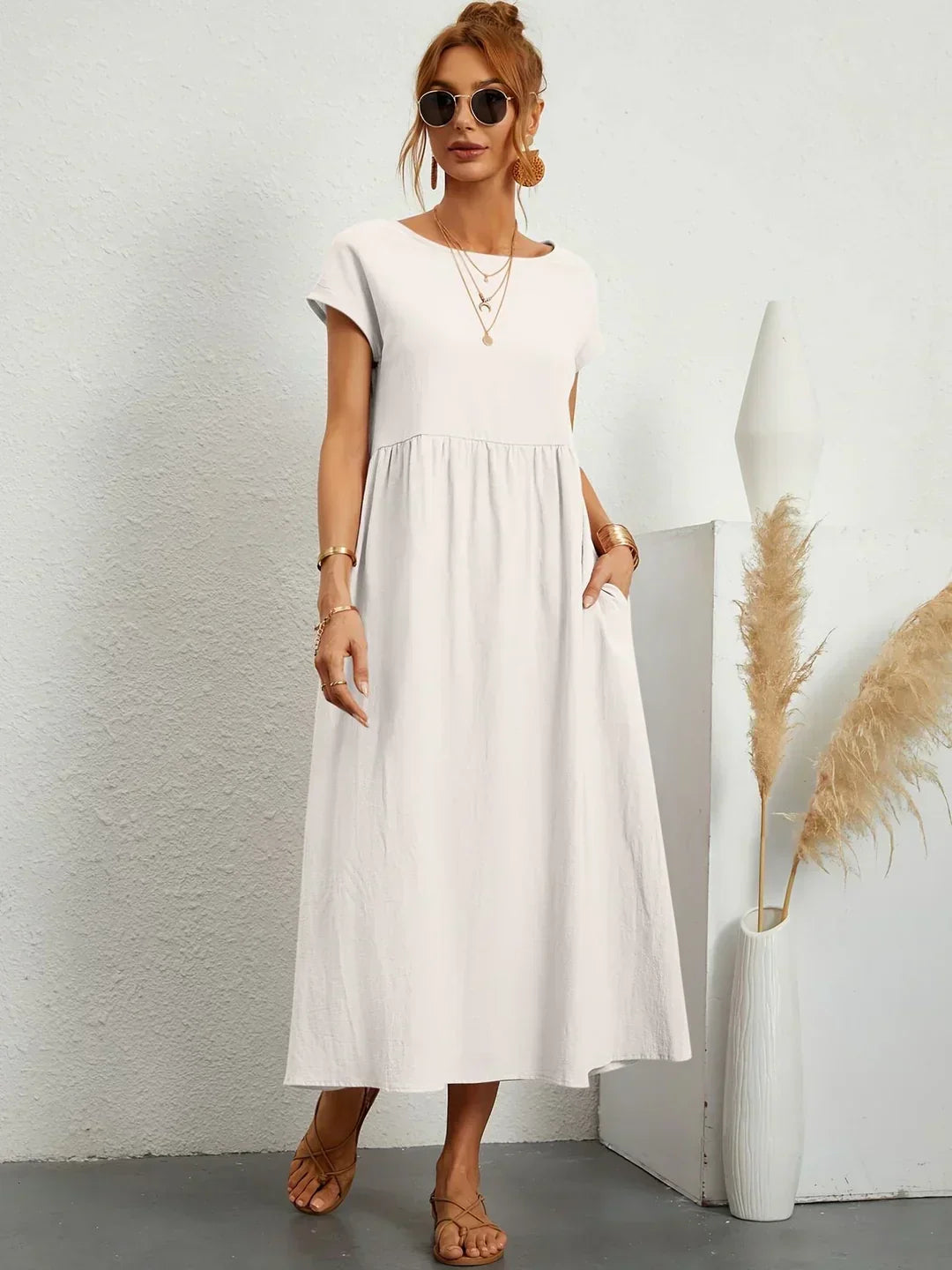 Maria | Elegante vestido con cuello redondo