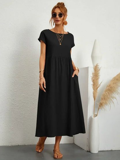 Maria | Elegante vestido con cuello redondo