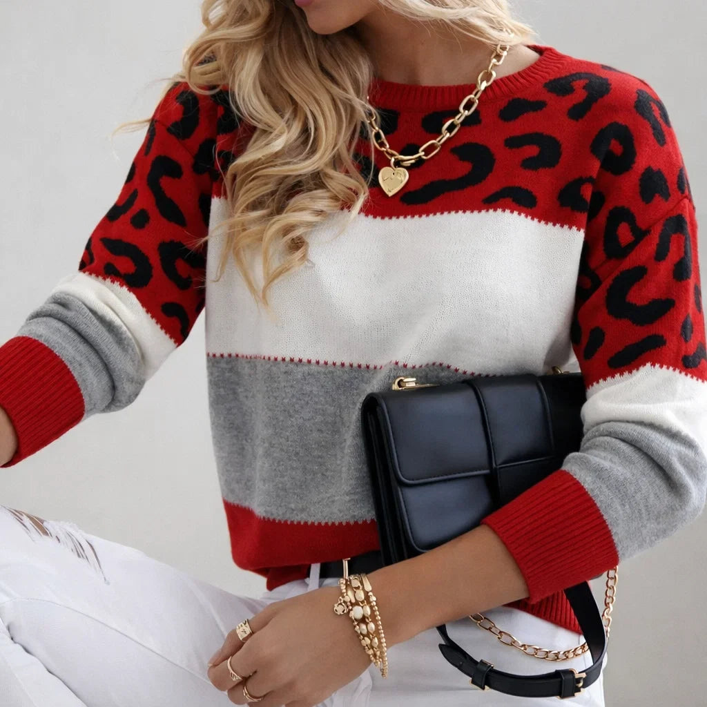 Sofia | Jersey informal con estampado de leopardo