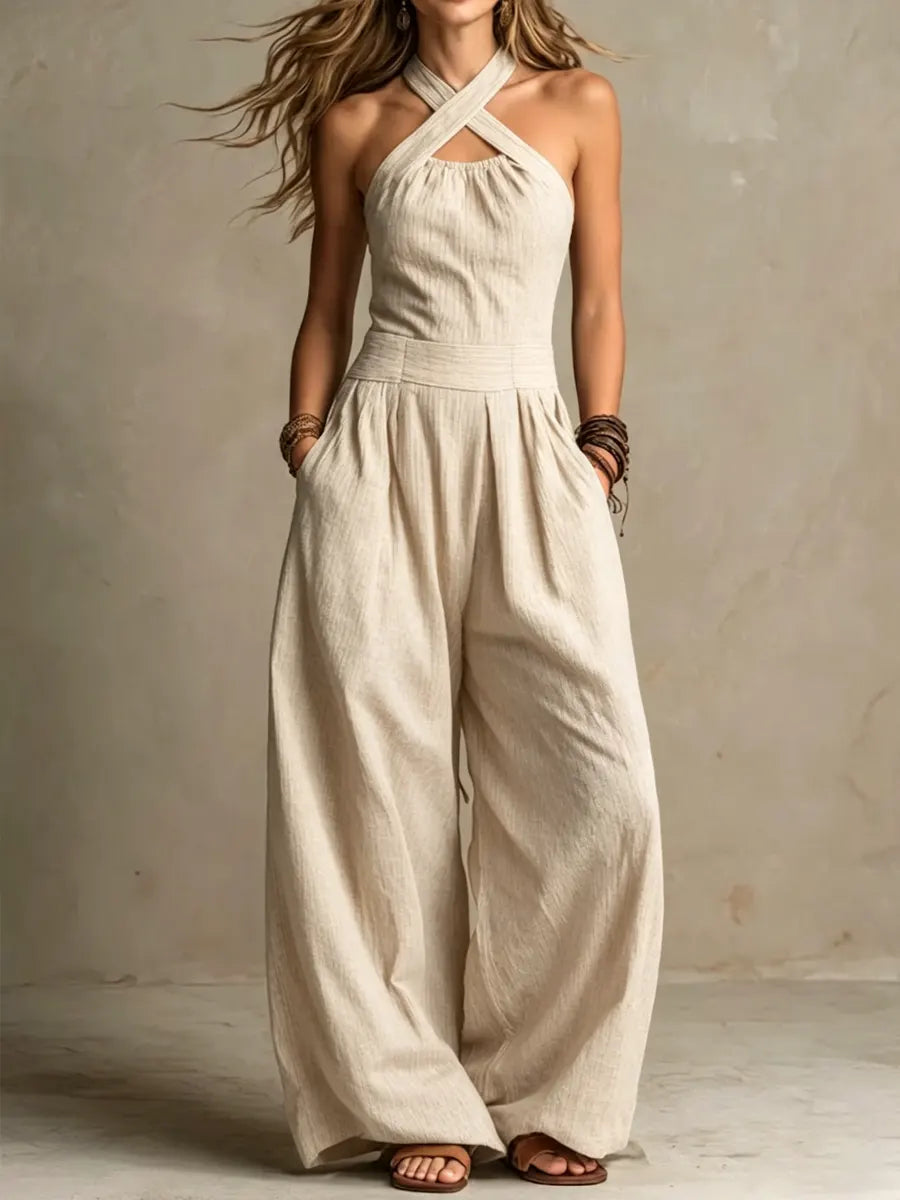Marta | Mono con un elegante escote cruzado